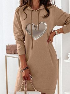 Heart Casual Long Sleeve Dress