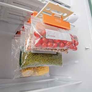 Refrigerator Storage Rack Refrigerator Track Self Sealing Bag Sealing Clip Household Cabinet Fresh-Keeping Bag Sealing Bag Hanging Rack 3PC Lightinthebox