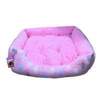 Coco Kindi Cloud Pattern Pink Washable Sofa Fur Bed For Dogs & Cats - Size 4 - 58 X 65 X 15Cm