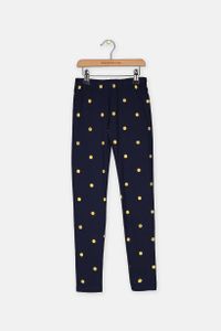 Girls Polka Dot Pull On Leggings  Navy