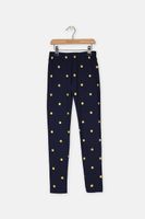 Girls Polka Dot Pull On Leggings  Navy - thumbnail