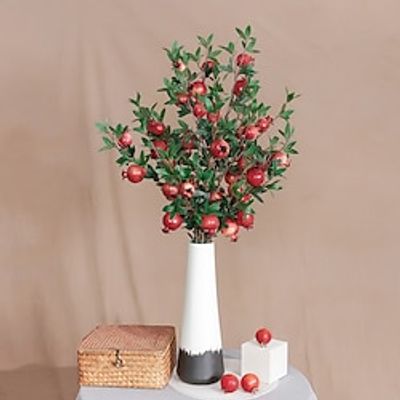 Home DIY Desktop Decoration Simulated Flower And Plant Pomegranate Branches Suitable For Holiday Parties Commercial Centers Offices And Hotel Decoration Lightinthebox