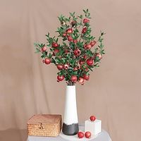 Home DIY Desktop Decoration Simulated Flower And Plant Pomegranate Branches Suitable For Holiday Parties Commercial Centers Offices And Hotel Decoration Lightinthebox - thumbnail