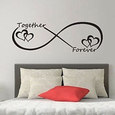 1pcs Valentine's Day Together Forever Letter Wall Decals For Valentine's Day, Bedroom Decorations. Lightinthebox