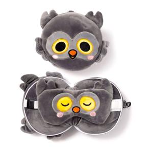 Puckator Winston The Owl Plush Travel Pillow & Eye Mask