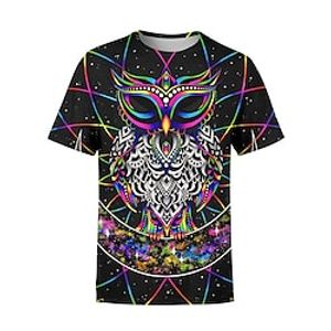 Men's Unisex T shirt Tee Graphic Prints Crew Neck Black 3D Print Outdoor Street Short Sleeve Print Clothing Apparel Sports Lightweight Casual Big and Tall / Summer / Summer miniinthebox