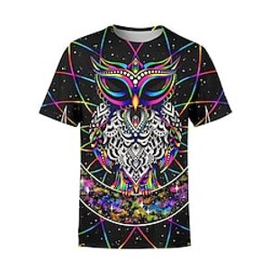 Men's Unisex T shirt Tee Graphic Prints Crew Neck Black 3D Print Outdoor Street Short Sleeve Print Clothing Apparel Sports Lightweight Casual Big and Tall / Summer / Summer miniinthebox