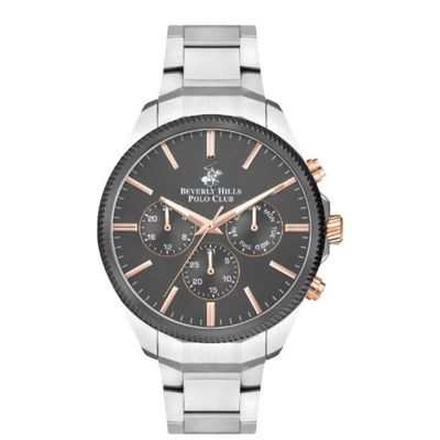 Beverly Hills Polo Club Men's Multi Function Display Watch & Metal Strap, Silver - BP3379X.360 Beverly Hills Polo Club Men's Multi Function Display Watch & Metal Strap, Silver - BP3379X.360