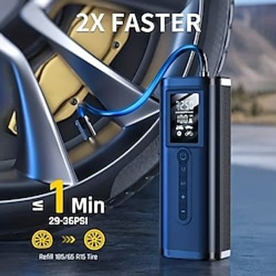 Rechargeable Cafele Wireless Portable Car Air Compressor Tire Inflator - 150PSI Auto Shut Off With Digital Pressure Gauge  LED Light Lightinthebox