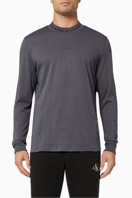 Logo T-shirt in Jacquard Logo T-shirt in Jacquard