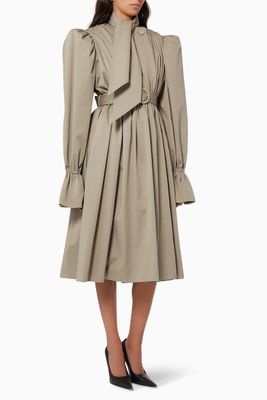 Trench Coat Dress in Cotton Gabardine Trench Coat Dress in Cotton Gabardine