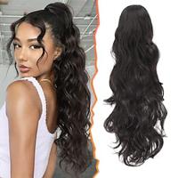 Ponytail Extension for Women Claw Clip Ponytail Extension Long Wavy Brown Ponytail Hair Extensions Synthetic Clip in Pony Tails Hairpieces Daily Party Halloween Lightinthebox