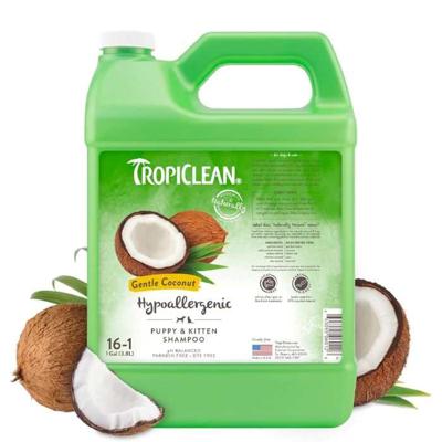 TropiClean Gentle Coconut Hypoallergenic Puppy & Kitten Shampoo, 1 Gallon