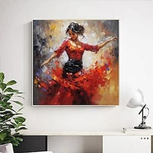 Spanish Dancer Oil Painting Hand Painted High Quality Flamenco Dancer Oil Painting On Canvas for Wall Decoration No Frame miniinthebox