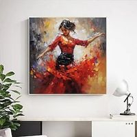 Spanish Dancer Oil Painting Hand Painted High Quality Flamenco Dancer Oil Painting On Canvas for Wall Decoration No Frame miniinthebox - thumbnail