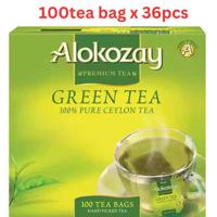 Alokozay Green Tea - 100 Tea Bags X Pack Of 36