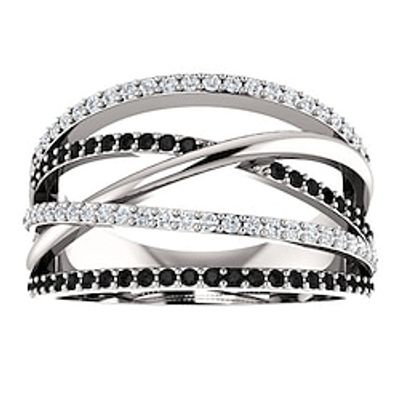 Couple Rings Wedding Fancy Black White Alloy Drop Elegant Cute Stylish Lightinthebox