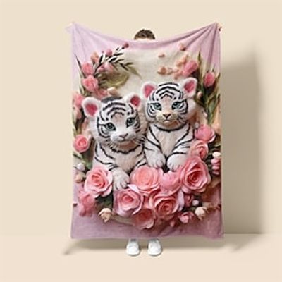 Valentine'S Day Tigers In Love Pattern Super Soft Throw Blanket Flannel Blanket And Sherpa Fleece Blanket Novelty Warm 3D Printed All Seasons Room Decor Gifts Big Blanket Lightinthebox Valentine'S Day Tigers In Love Pattern Super Soft Throw Blanket Flannel Blanket And Sherpa Fleece Blanket Novelty Warm 3D Printed All Seasons Room Decor Gifts Big Blanket Lightinthebox