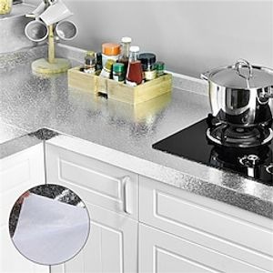 40cm5m Thick Waterproof Kitchen Aluminum Foil Self-adhesive Large Drawer Pad Oil-proof Paste Oil Stickers Kitchen Tools miniinthebox