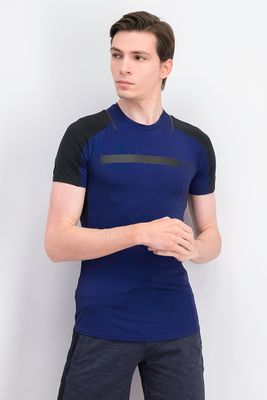 Mens UA Perpetual Fitted T-Shirt Blue/Black Mens UA Perpetual Fitted T-Shirt Blue/Black