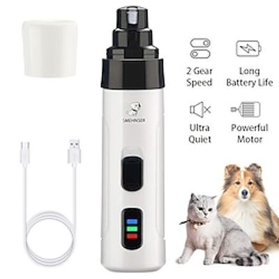 Rechargeable Electric Pet Nail Clippers - Quiet Trimmer for Cats and Dogs - USB Charging - Gentle Grooming for Paws Lightinthebox