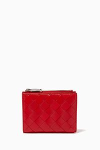 Intrecciato Leather Mini Bi-Fold Wallet