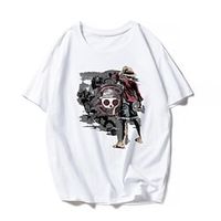 Inspired by One Piece Monkey D. Luffy T-shirt Cartoon Manga Anime Harajuku Graphic Kawaii T-shirt For Men's Women's Unisex Adults' Hot Stamping 100% Polyester Lightinthebox - thumbnail