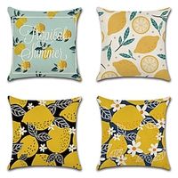 Fruit Double Side Cushion Cover 4PC Soft Decorative Square Throw Pillow Cover Cushion Case Pillowcase for Sofa Bedroom Superior Quality Machine Washable miniinthebox - thumbnail