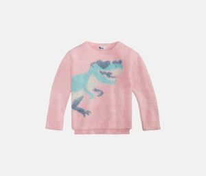 Little Girls Graphic Sweater  Pink