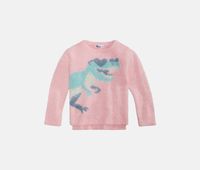 Little Girls Graphic Sweater  Pink - thumbnail