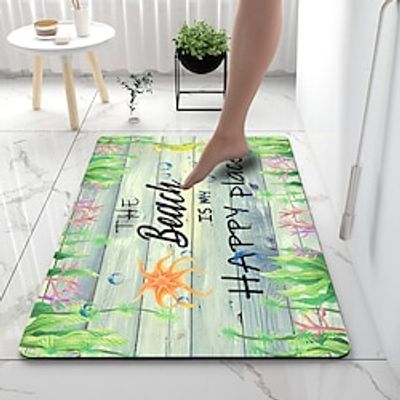 Wood Diatomaceous Earth Bath Mat Xmas Soft Mat Rubber Anti-Slip Fast Dry Super Absorbent Thin Bathroom Mat for Under Door - Bathroom Floor Mat Rug Bathtub Front Shower Mat Sink miniinthebox
