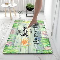 Wood Diatomaceous Earth Bath Mat Xmas Soft Mat Rubber Anti-Slip Fast Dry Super Absorbent Thin Bathroom Mat for Under Door - Bathroom Floor Mat Rug Bathtub Front Shower Mat Sink miniinthebox - thumbnail