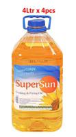 Super Sun Cooking & Frying Oil, 4 Ltr X 4 PCS