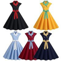 Retro Vintage 1950s Rockabilly Dress Swing Dress Audrey Hepburn Women's Carnival Daily Wear Dress Lightinthebox