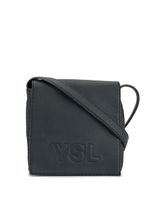 Yves Saint Laurent Pre-Owned logo embossed crossbody bag - Blue - thumbnail