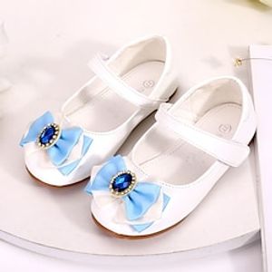 Girls' Flats Flat Comfort Flower Girl Shoes Patent Leather Breathability Wedding Cute Dress Shoes Toddler(9m-4ys) Little Kids(4-7ys) Wedding Party Party  Evening Bowknot Yellow Pink White Fall Spring Lightinthebox