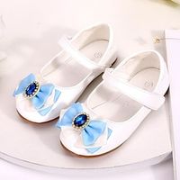 Girls' Flats Flat Comfort Flower Girl Shoes Patent Leather Breathability Wedding Cute Dress Shoes Toddler(9m-4ys) Little Kids(4-7ys) Wedding Party Party  Evening Bowknot Yellow Pink White Fall Spring Lightinthebox - thumbnail