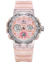 Astro Kids P3202 Movement Watch, Analog-Digital Display and Polyurethane Strap, Peach - A23822-PPFF