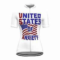 21Grams Women's Short Sleeve Cycling Jersey Summer Spandex White American / USA Bike Top Mountain Bike MTB Road Bike Cycling Quick Dry Moisture Wicking Sports Clothing Apparel / Stretchy / Athleisure miniinthebox - thumbnail