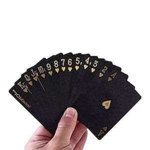 Black Gold Poker Durable Waterproof Gold Foil High-End Poker Party Table Top Fighting Landlord Pvc Card Lightinthebox