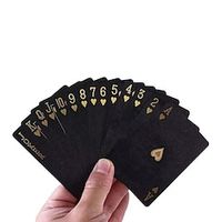 Black Gold Poker Durable Waterproof Gold Foil High-End Poker Party Table Top Fighting Landlord Pvc Card Lightinthebox - thumbnail