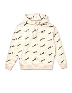 Lacoste Live Hooded Print Fleece Sweatshirt