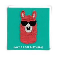 Redback Cards Sequin Llama Greeeting Card (16 x 16cm)