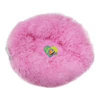 Nutrapet Grizzly Velor Plush Round Pet Bed Pink Large - 71 x 20 cm - thumbnail