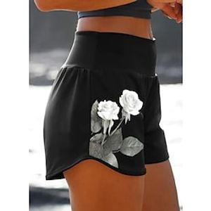 Women's Swimwear Beach Bottom Normal Swimsuit High Waisted Floral Print Black Bathing Suits Sports Vacation Holiday  New Lightinthebox