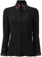 Chanel Pre-Owned 2004 embroidered CC trim shirt - Black