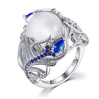 Ring Hollow Out Silver Copper Imitation Diamond Flower Stylish 1pc 7 8 / Women's miniinthebox - thumbnail