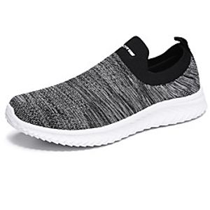 Men's Loafers  Slip-Ons Sporty Look Comfort Loafers Light Soles Sporty Casual Daily Running Shoes Fitness  Cross Training Shoes Knit Breathable Non-slipping Black Grey Black and White Gray Spring miniinthebox