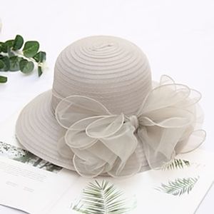 Hats Fancy Plain Casual Holiday Elegant With Tulle Headpiece Headwear Lightinthebox