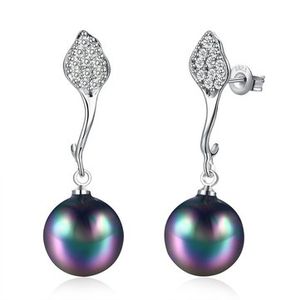 Zircon Colorful Pearl Earrings